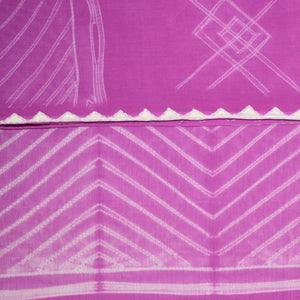 Pink & White Embroidered Saree With Blouse Piece