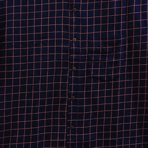 Navy Blue With Rust Checks Shirt