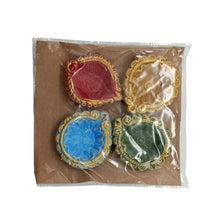 Load image into Gallery viewer, Multi Colours Hand Painted Diyas-Set Of 4 Pcs
