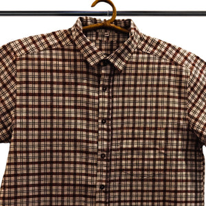 White With Brown Checks Shirt