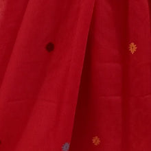 Load image into Gallery viewer, Red With Yellow Jamdani Motif Stole
