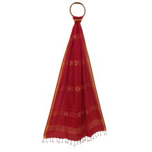 Load image into Gallery viewer, Red With Yellow Jamdani Motif Dupatta
