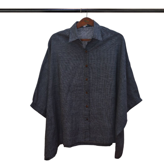 Black Small Checks Short Shirt
