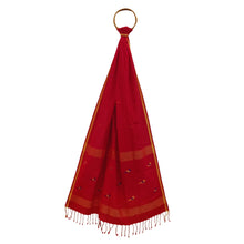 Load image into Gallery viewer, Red With Bird Jamdani Motif Dupatta
