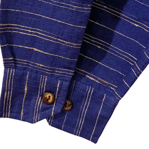 Navy Blue With White Stripes Shirt