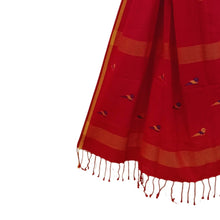 Load image into Gallery viewer, Red With Bird Jamdani Motif Dupatta
