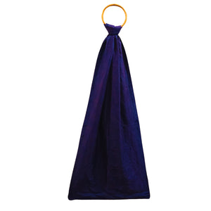 Grey & Navy Blue  Silk Reversible Stole