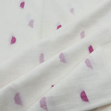 Load image into Gallery viewer, White With Red Jamdani Motif Fabric
