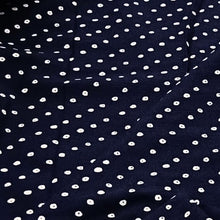 Load image into Gallery viewer, Navy Blue With White Dots Fabric
