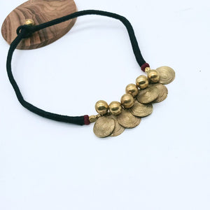 Flat Round With Balls Necklace