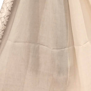 White Woven Border Stole