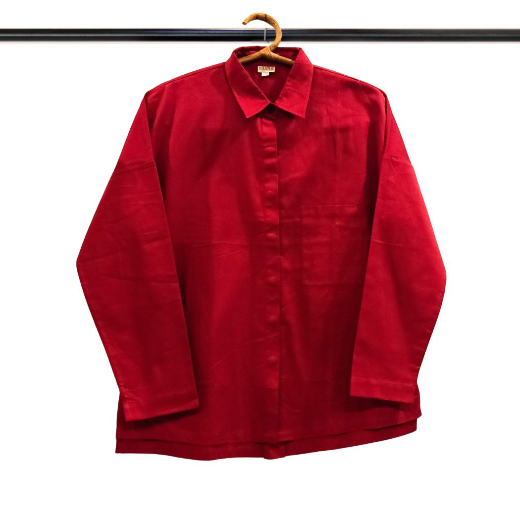 Women’s Red Cotton Shirt