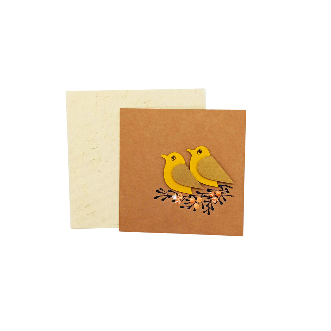 Yellow Birds Greeting Card
