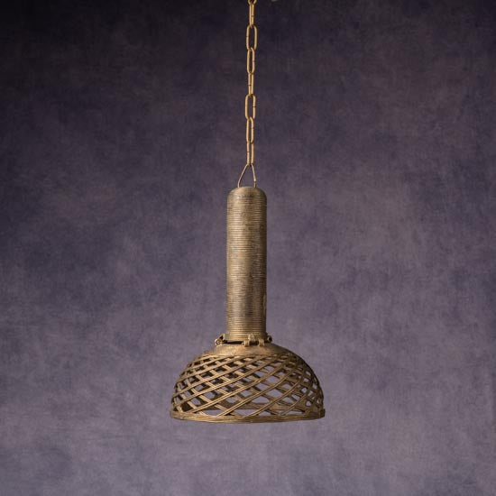 Dhokra Hanging Lamp Net Design