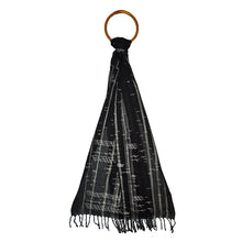 Load image into Gallery viewer, Black And White Handwoven Jamdani Stole
