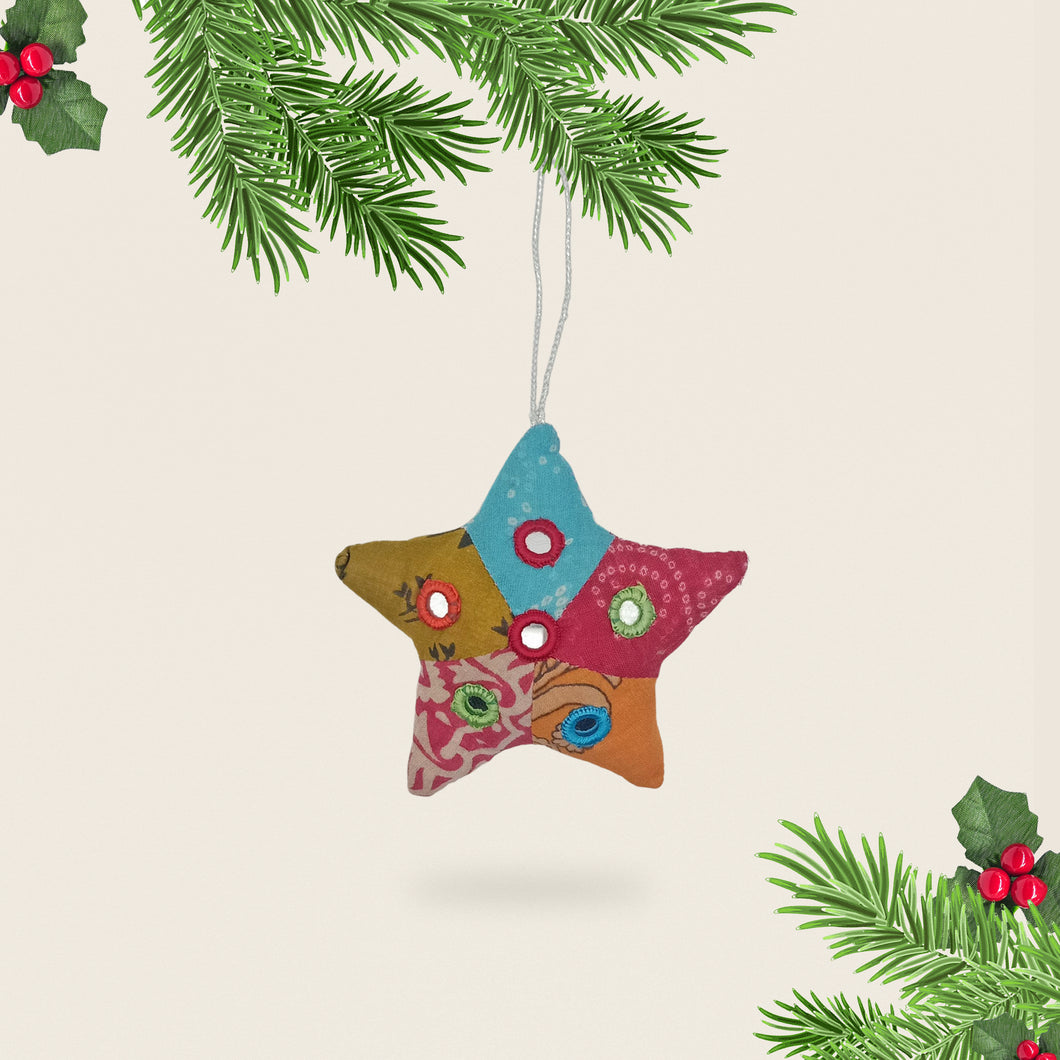 Assorted Star Hanging With Mirror For Christmas Tree