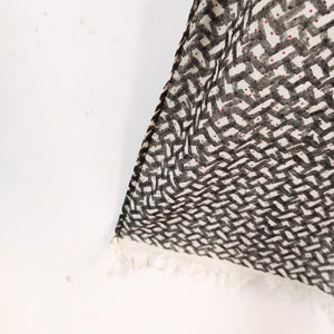 Black And White Cotton Printed Stole