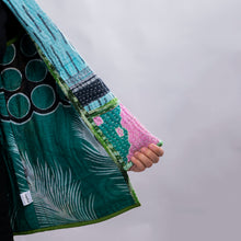 Load image into Gallery viewer, Green Sleeveless Recycled Kantha Jacket
