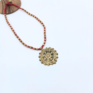 Dokra Round Pendent Necklace