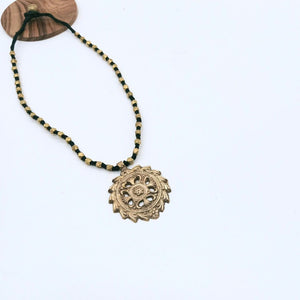 Dokra Round Pendent Necklace