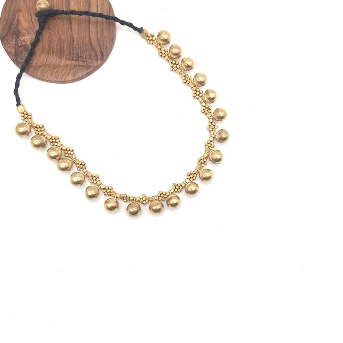 Dhokra Round Ball & Beads Necklace