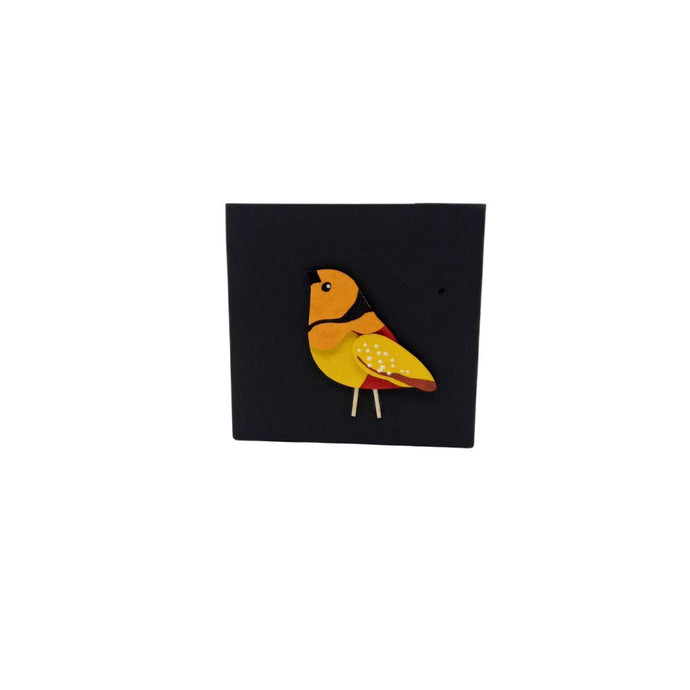White Dotted Wings Bird With Black Beak Note Book
