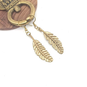 Dhokra Cutwork Leaf Earring