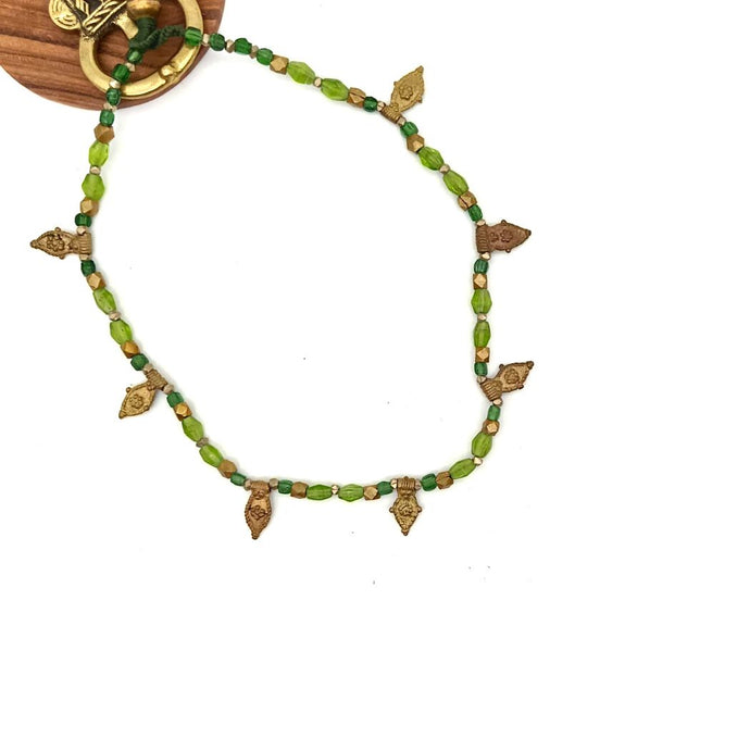 Glass & Dhokra Beads Necklace