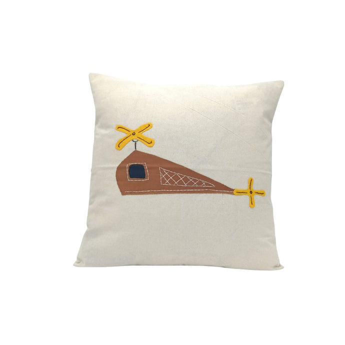 Helicopter Applique Cushion Cover