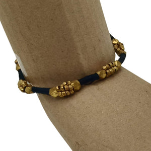 Dhokra Big & Small Beads Anklet