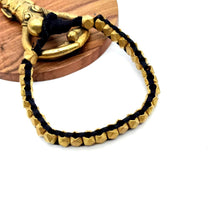 Load image into Gallery viewer, Black Border Round Dhokra Beads Anklet
