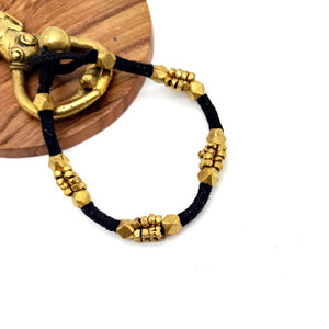 Dhokra Big & Small Beads Anklet